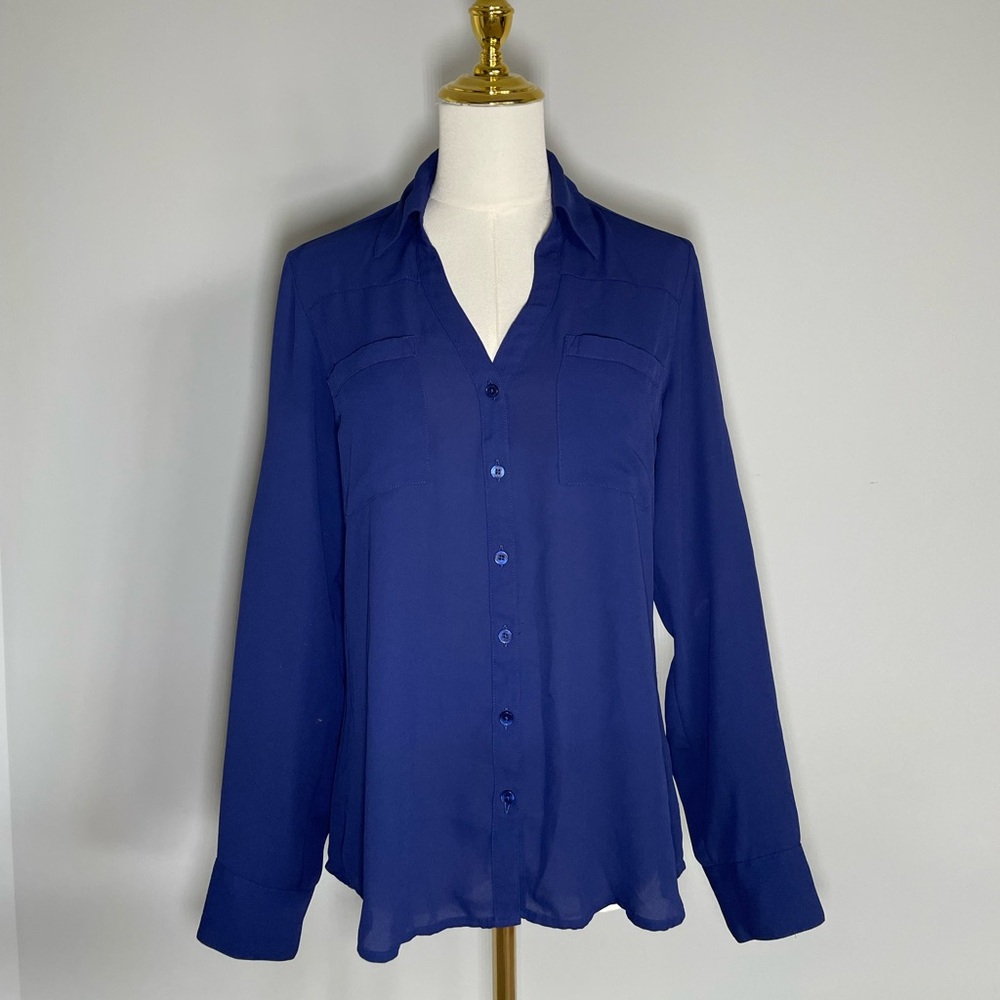 Express Portofino Shirt - Navy Button Down Shirt